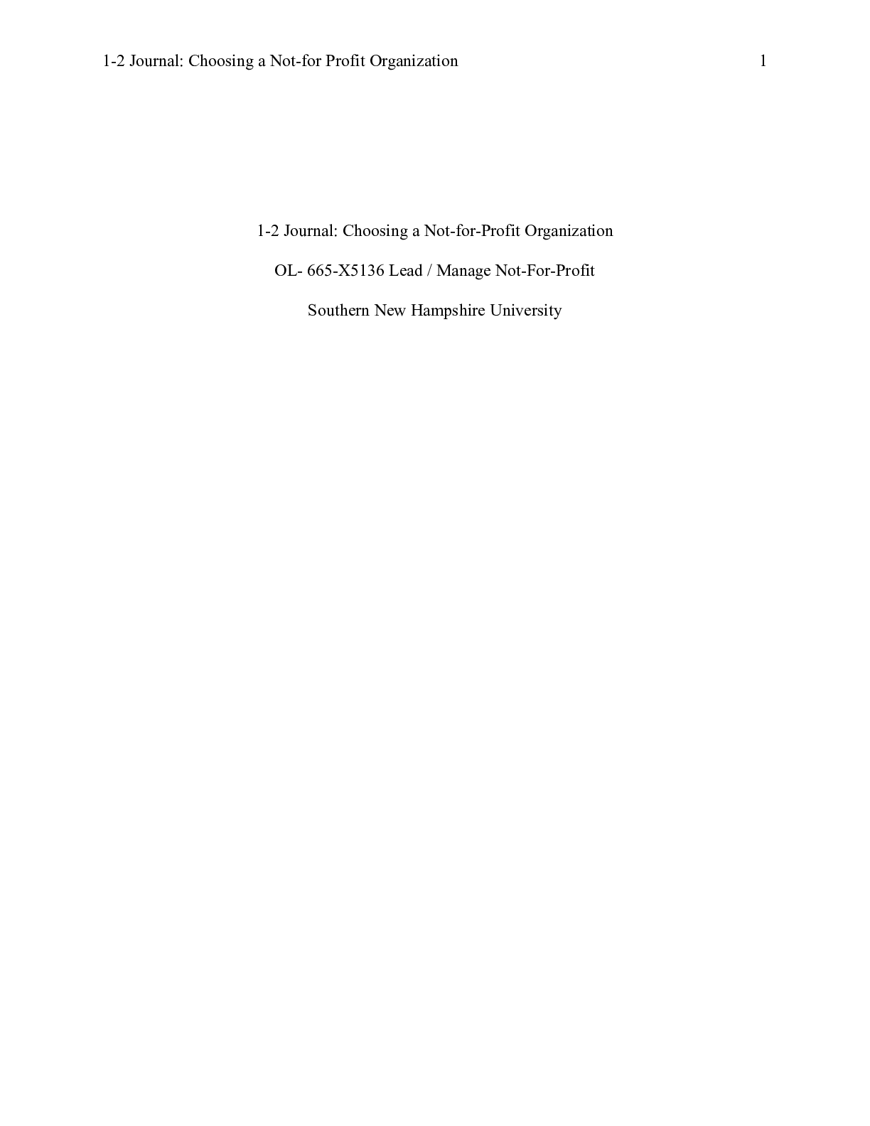 Preview image for 1 2 Journal.docx    1-2 Journal: Choosing a Not-for-Profit Organization  OL- 665-X5136 Lea